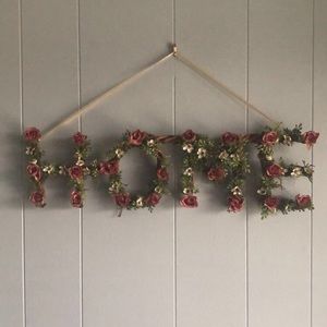 Home Faux Flower Sign